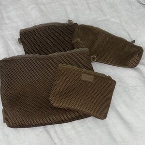 Dagne Dover hunter green Mesh Toiletry Bag Set of 4